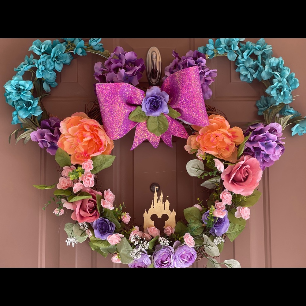 Rainbow Disney inspired wreath